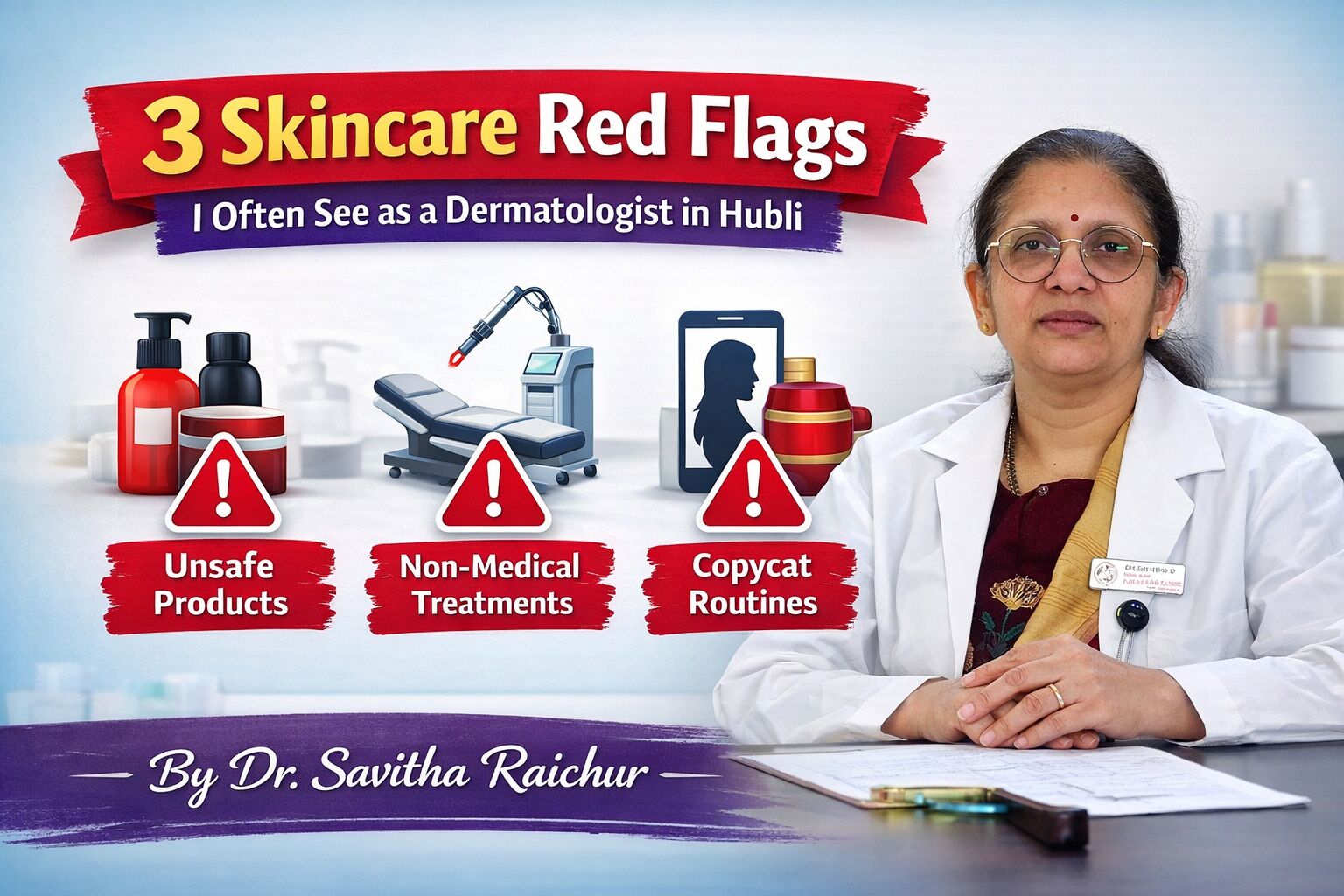 Stop These 3 Skincare Mistakes Before They Damage Your Skin – Dermatologist in Hubli Explains